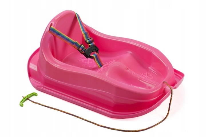 Sanki Mini plastikowe dla dzieci ślizg Pasy dla dziewczynki Różowy