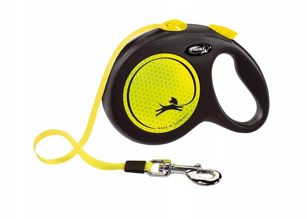 Levně Flexi Vodítko automatické L New Neon 5m páska žlutá