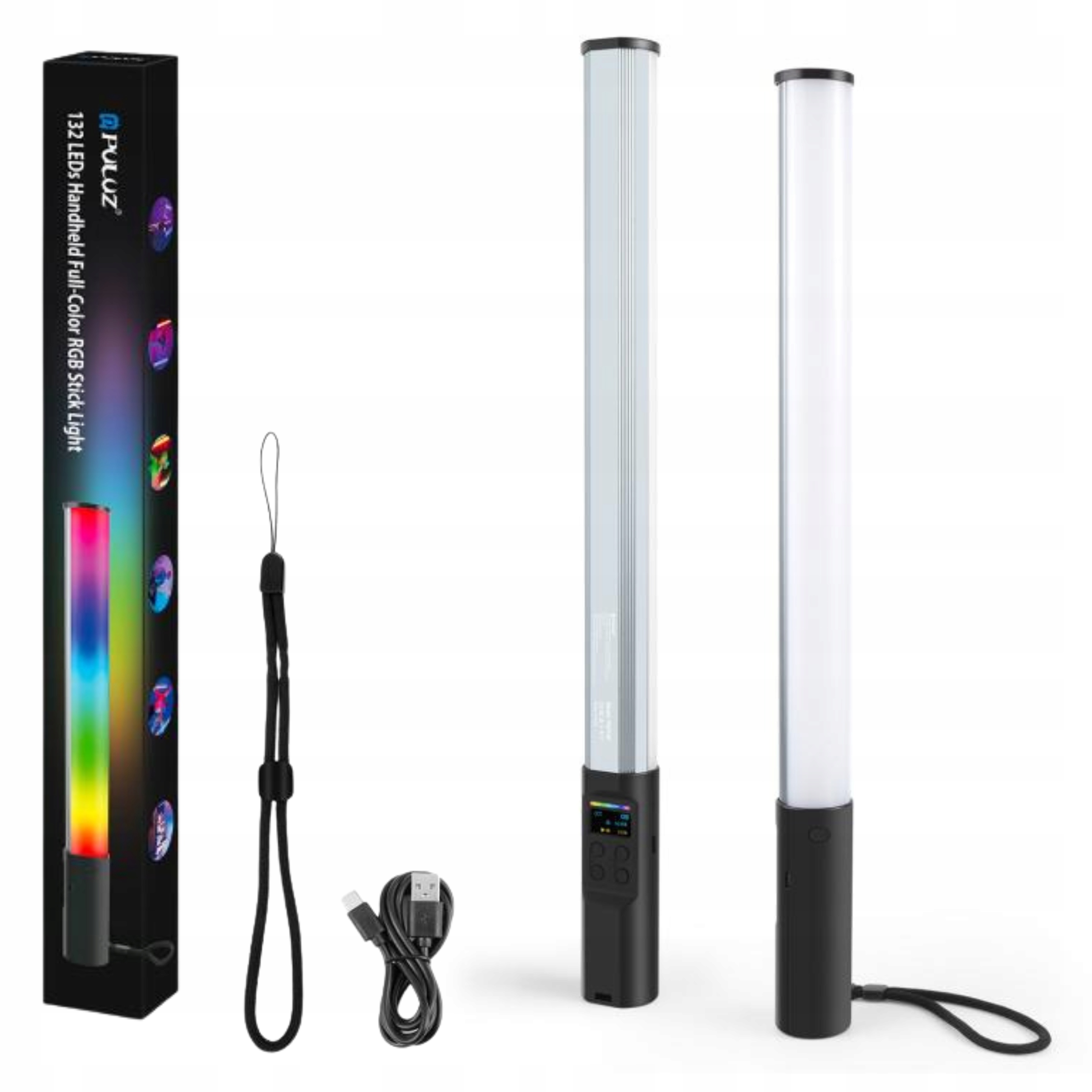 Puluz Lampa fotograficzna studyjna Led Rgb Cri 95+ 2600 mAh Gwint Usb-c