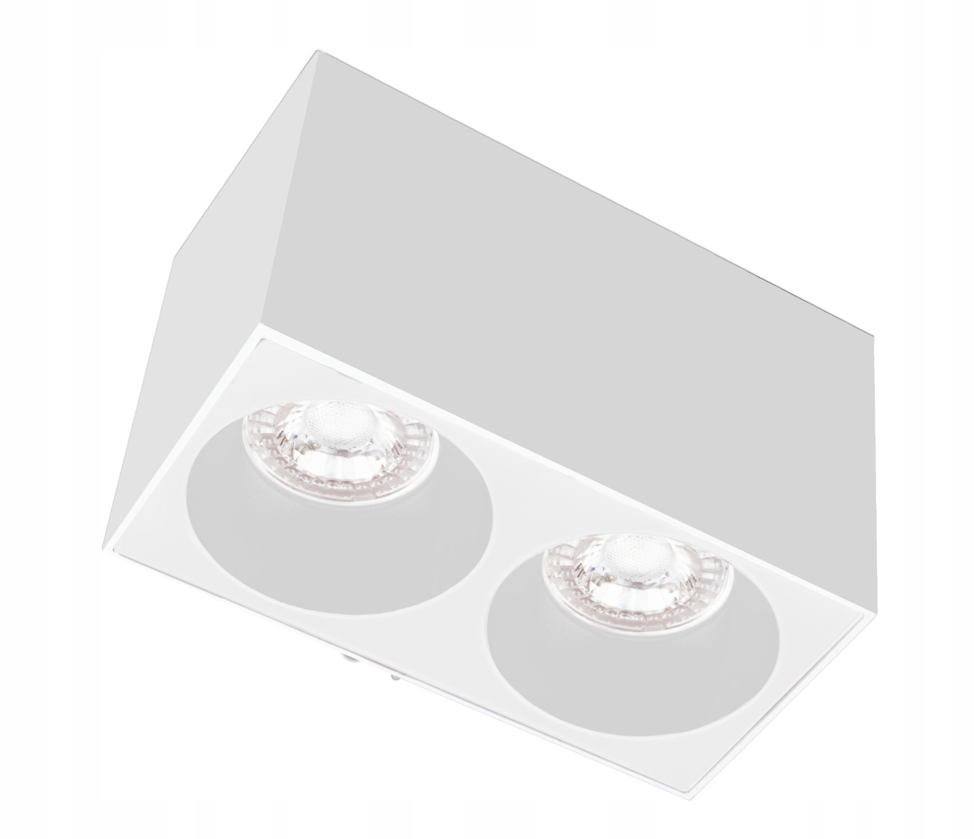 Century Essenza prisadené svietidlo Sq pre 2 GU10 biela