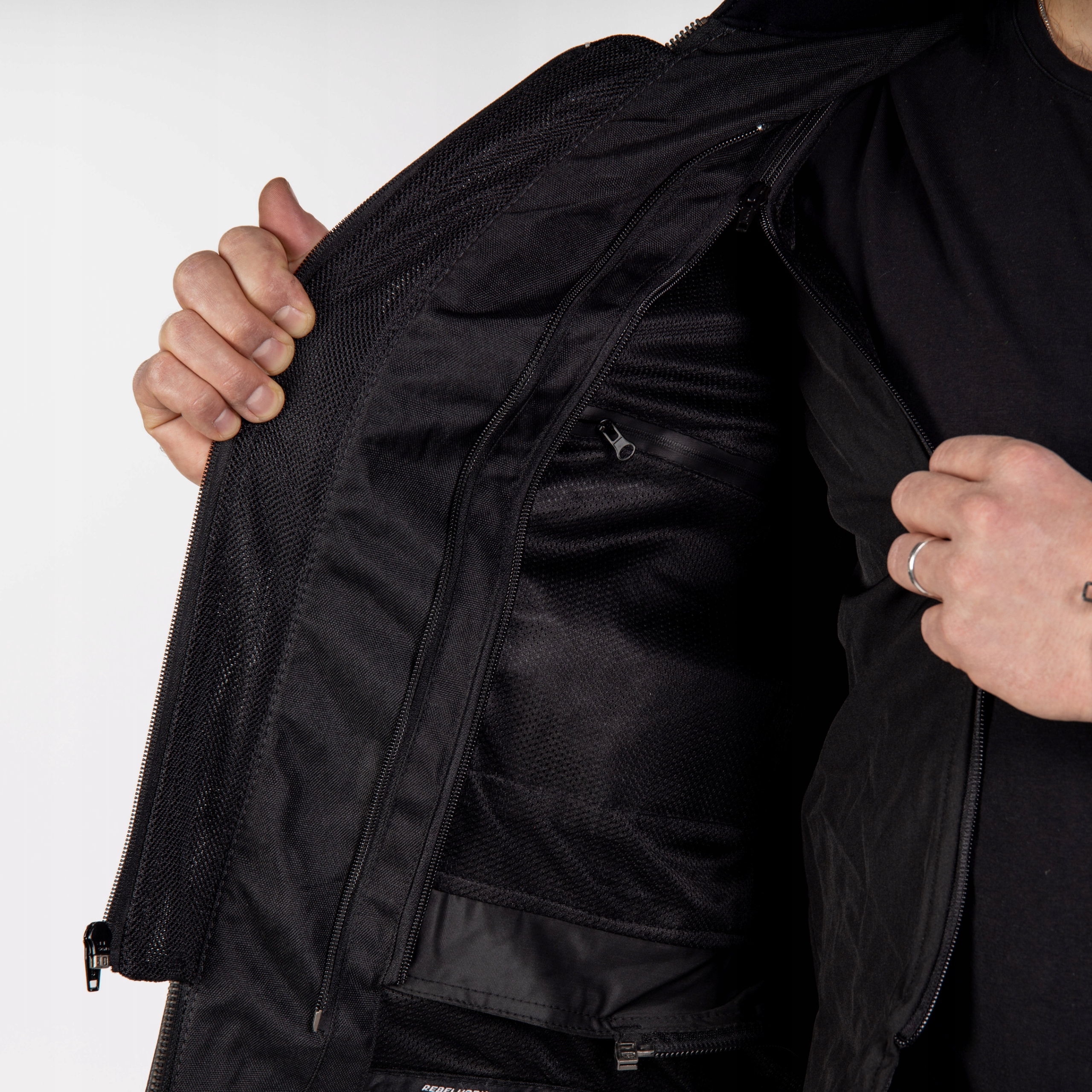 KURTKA MOTOCYKLOWA MĘSKIE SKÓRA REBELHORN RUNNER Materiał skóra