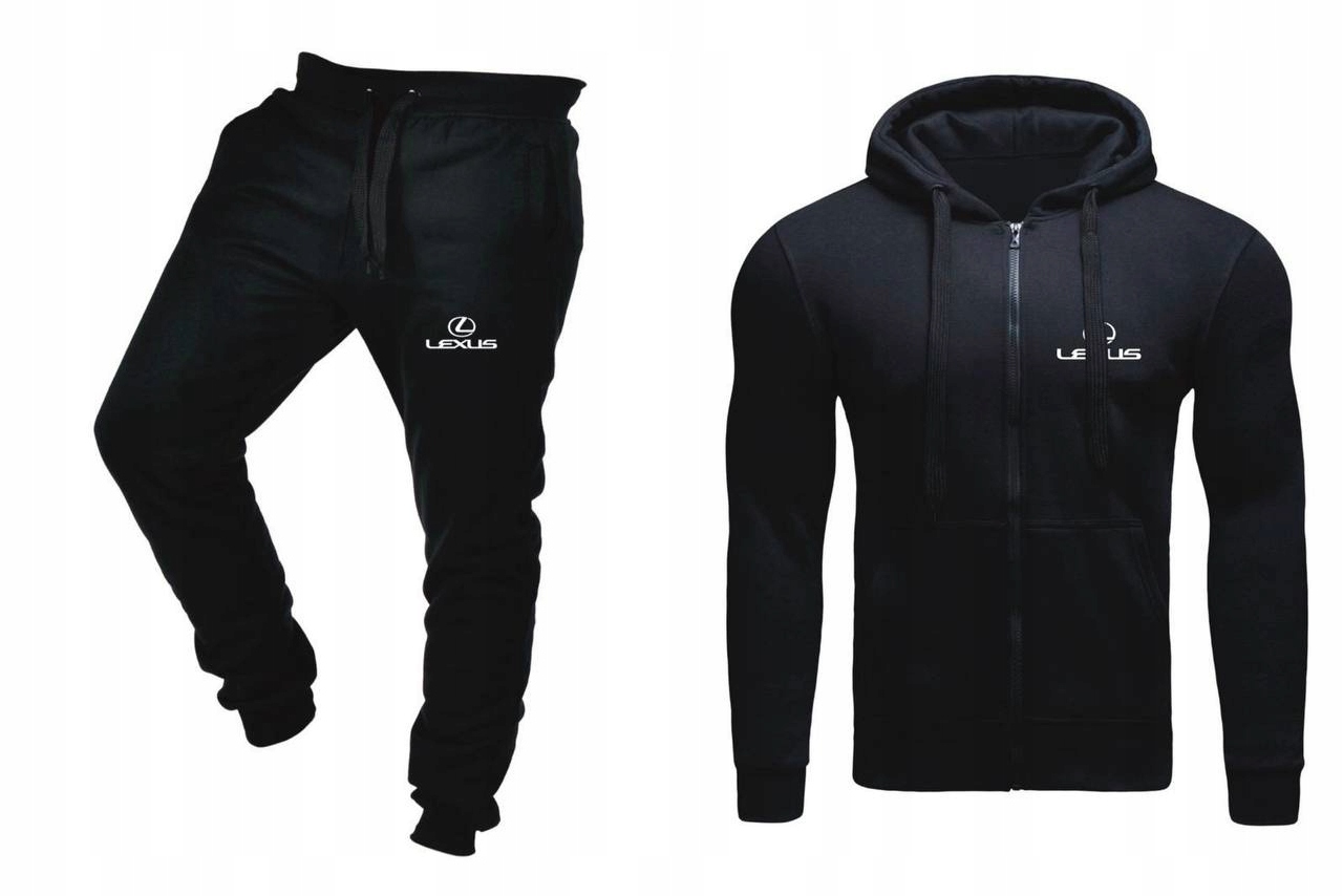 Tepláková Souprava Teplákovka Lexus Pánský Rozepínací Černý L