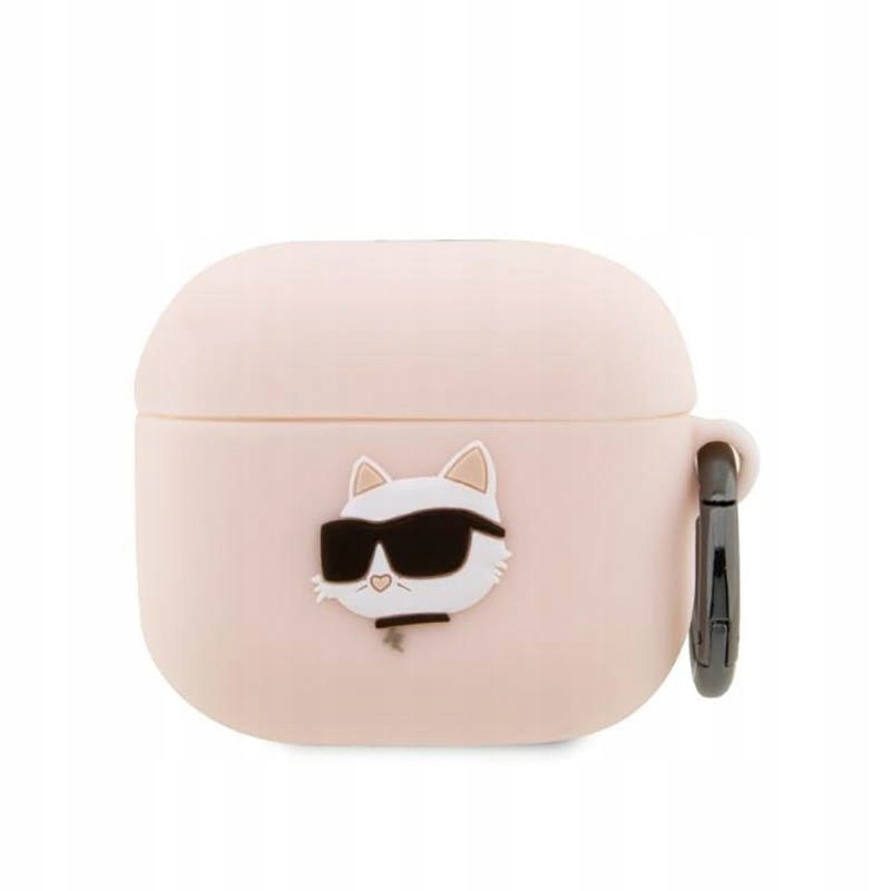 Etui Karl Lagerfeld Silicone Choupette Head 3D na AirPods 3 różowe Karl