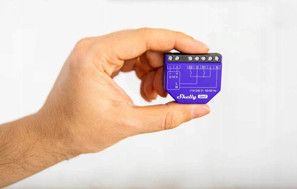 SHELLY Pro Dimmer 0/1-10V PM naszynowy modłuł sterowania poziomem jasości światła z pomiarem mocy — 5
