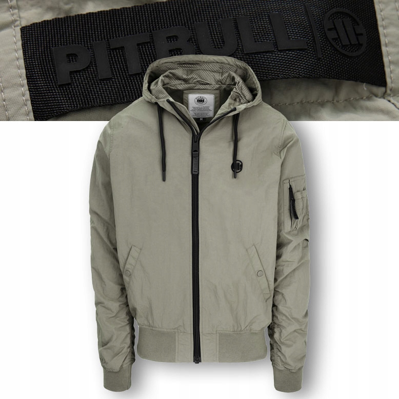 Pánská přechodová bunda s kapucí Pitbull Stein Větrovka Tenká bunda