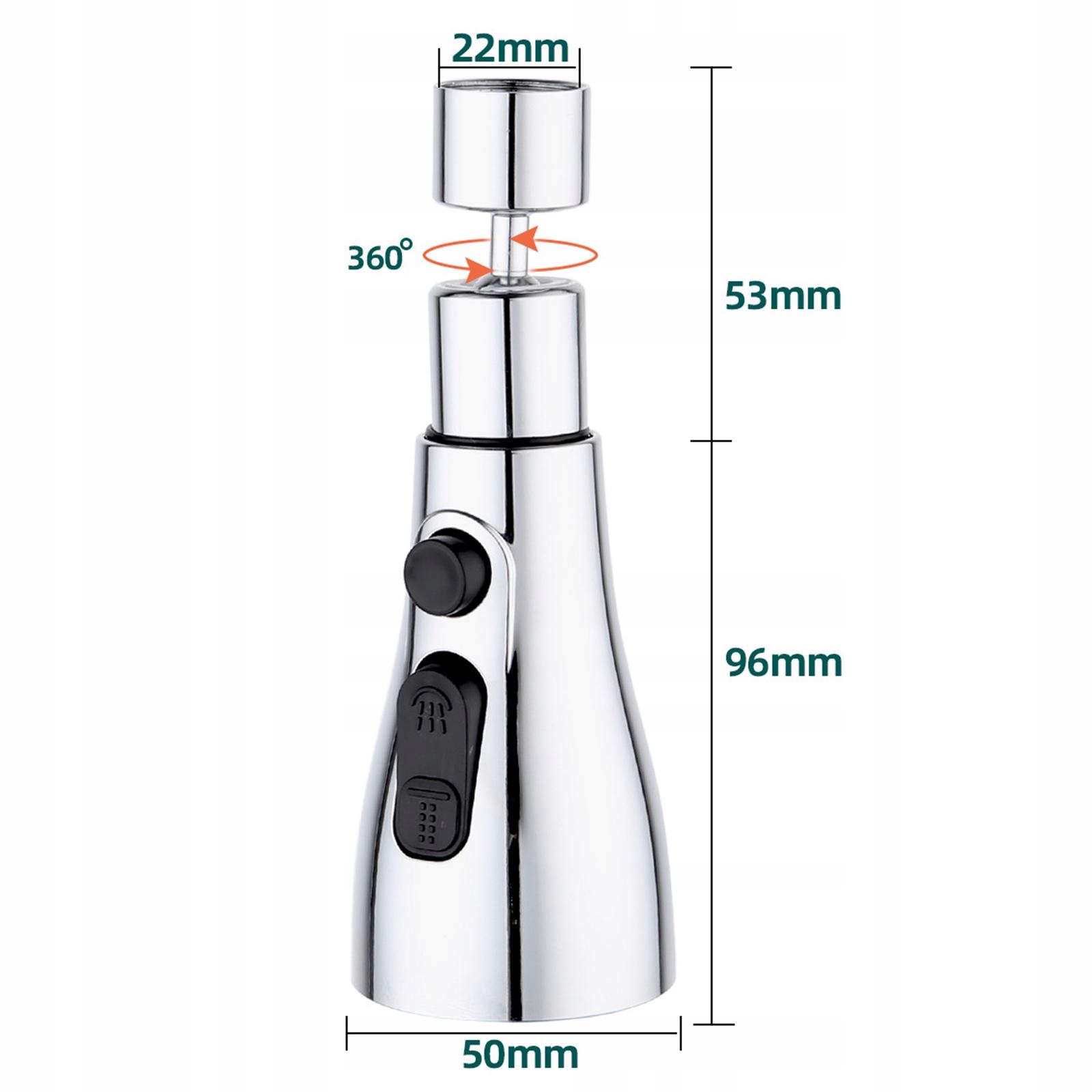Universl Fucet ertor Replcement 3 Modes Rozmiar gwintu 3/8