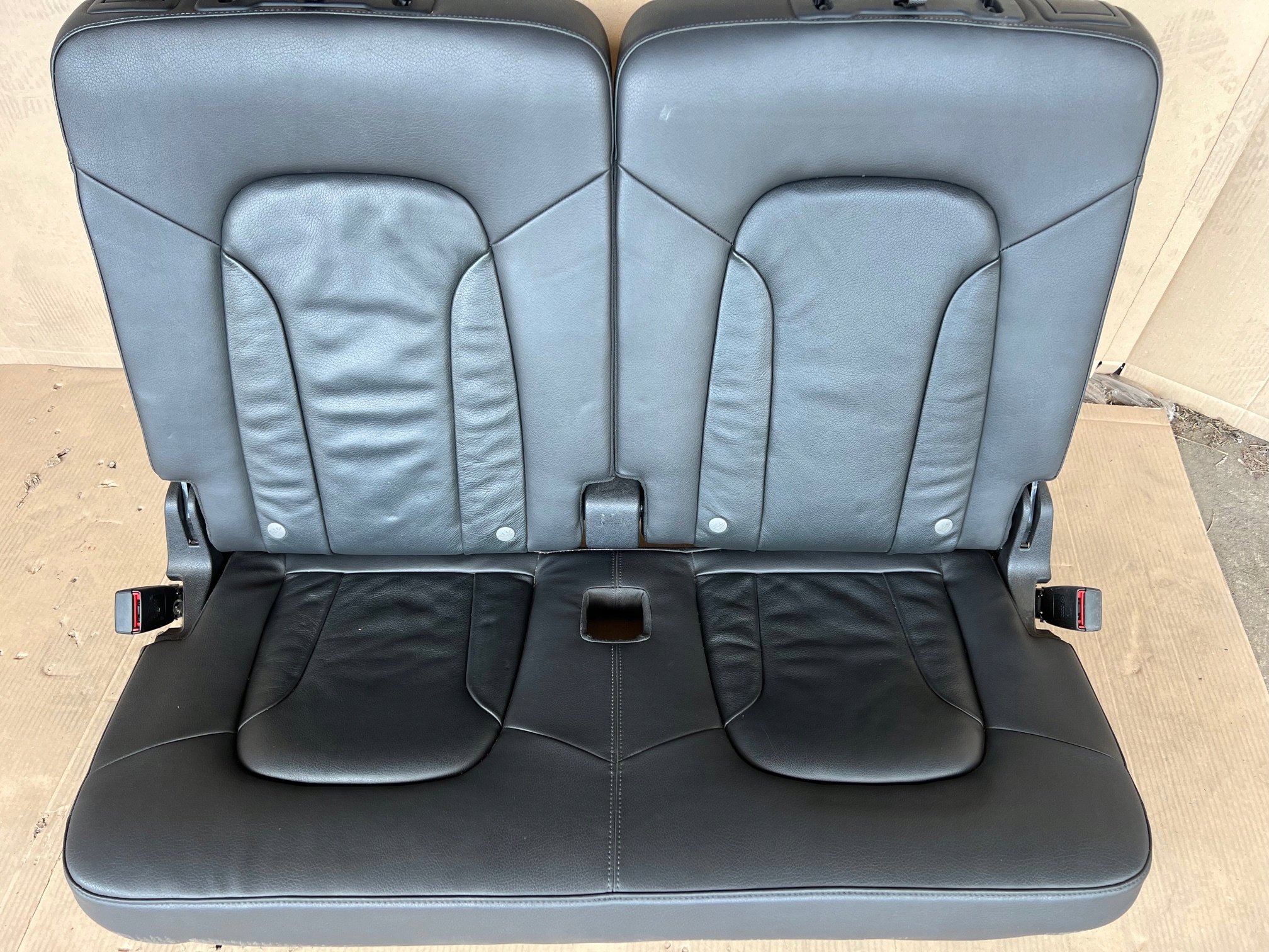 AUDI Q7 4L Sitz III 3 RZAD Leder schwarze SUPER STAN