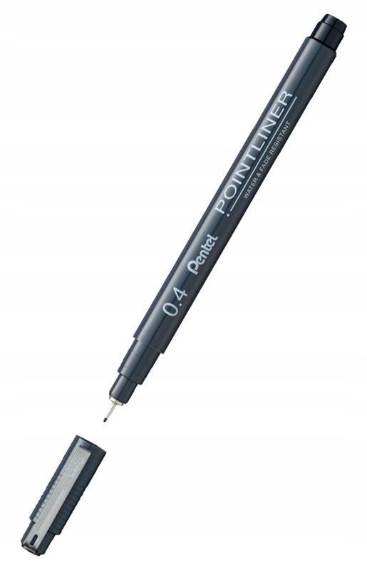 

Cienkopis Pentel Pointliner 0,4mm czarny