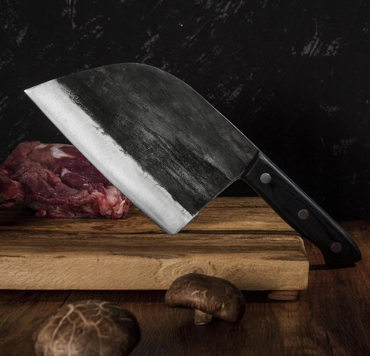 TASAK JAPOŃSKI PROFESJONALNY NÓŻ KUCHENNY SZEFA NÓŻ RZEŹNICKI 30CM +KAMIEŃ Materiał uchwytu drewno