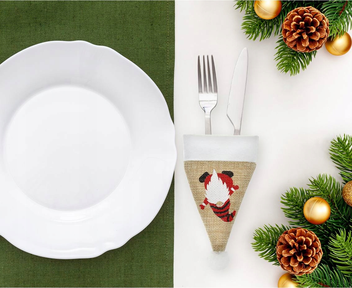 ŚWIĄTECZNE ETUI NA SZTUĆCE Z JUTY SKRZAT NA ŚWIĘTA Kod producenta NW-ETSS