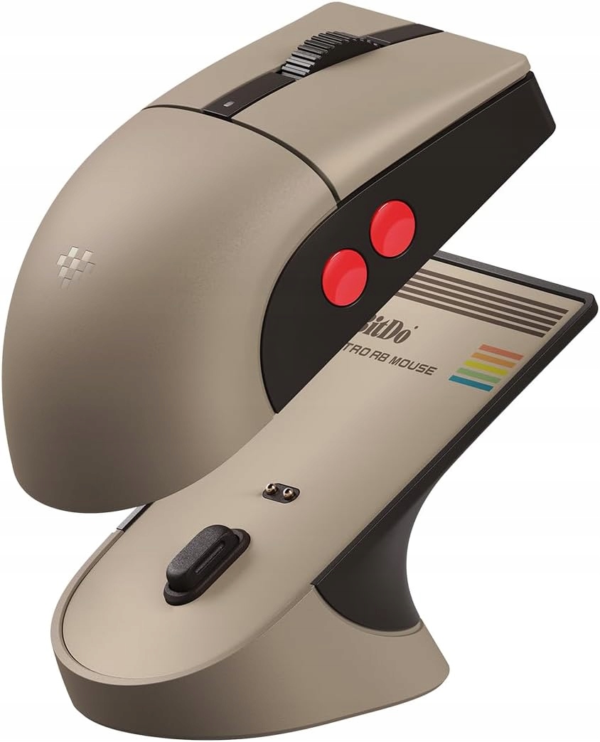 Bezdrátová Myš 8BitDo Retro R8 dokovací stanice C64 Edition