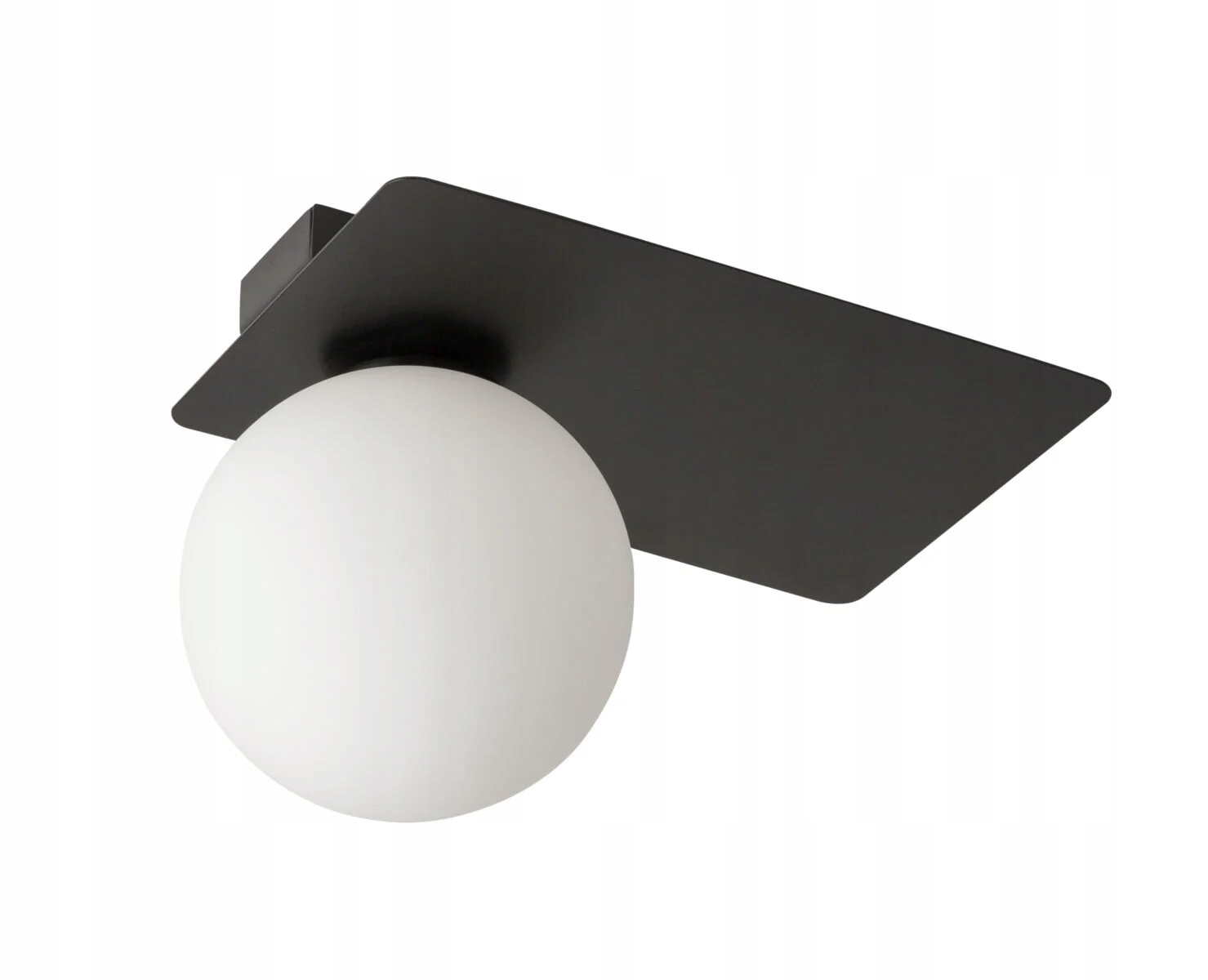 Stropní svítidlo černá ozdobná skleněná bílá koule do ložnice obývacího pokoje Sigma