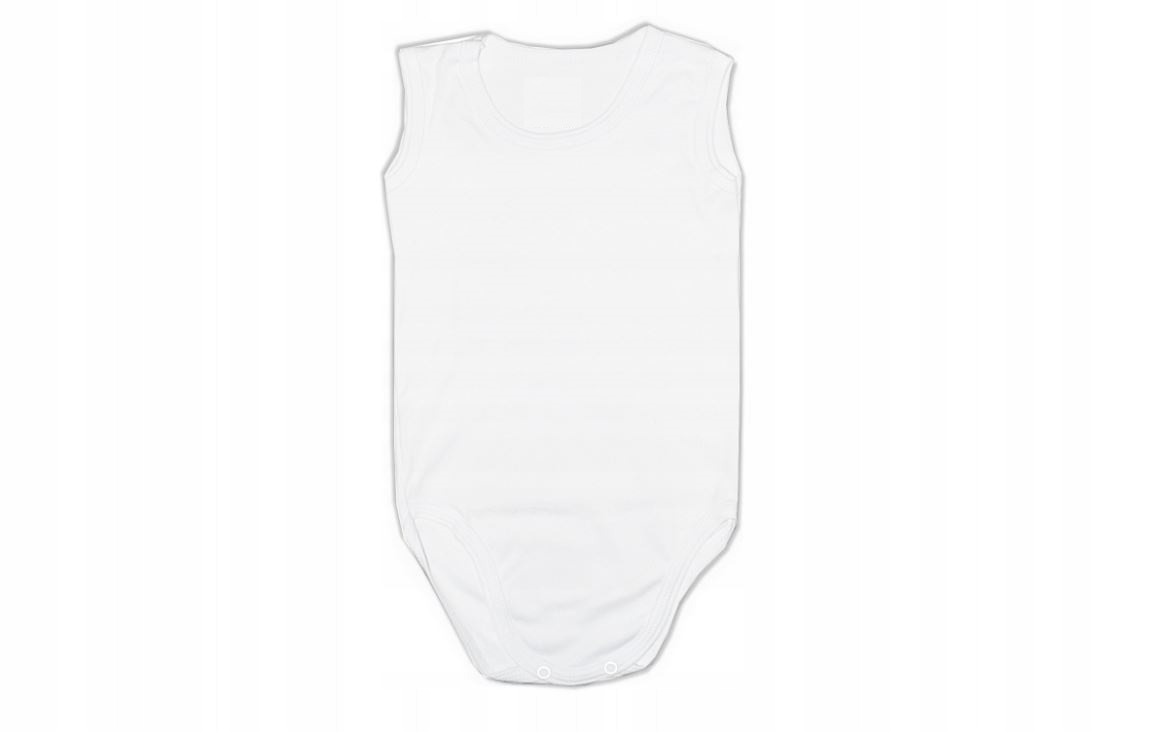 

Body ramiączko bez rękawków Basic Białe 104