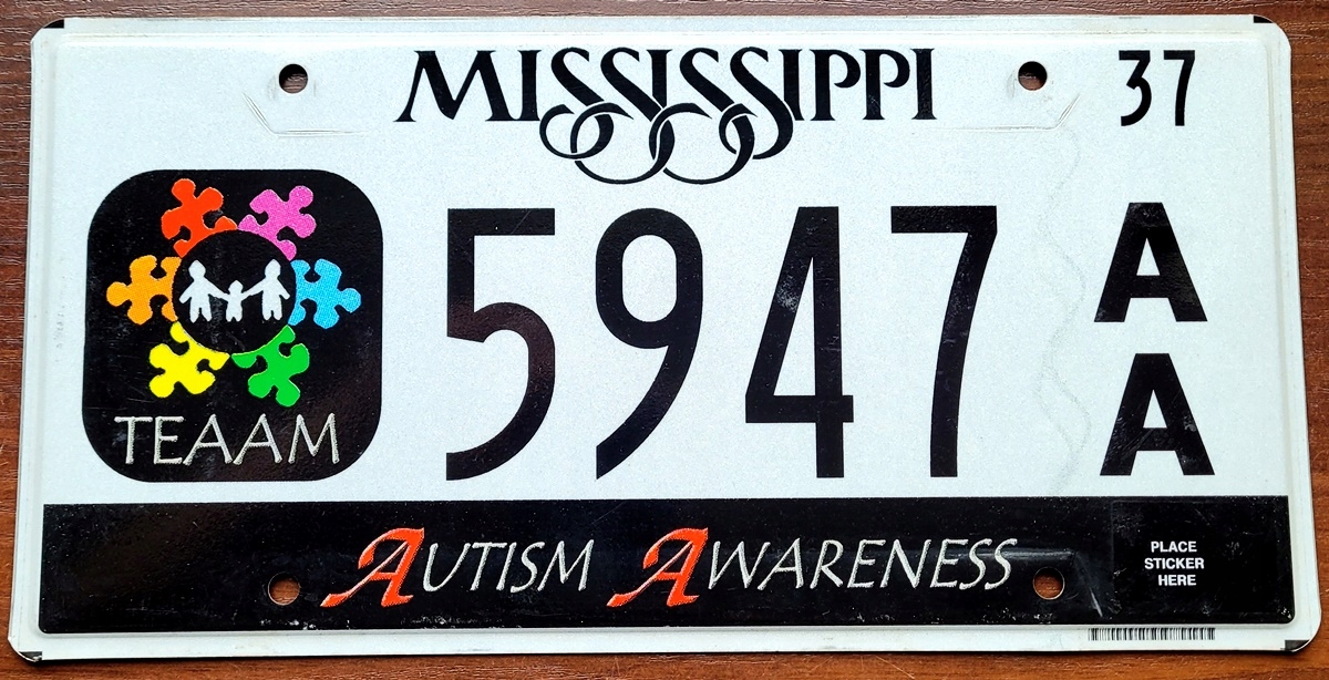 Mississippi - tablica rejestracyjna z USA