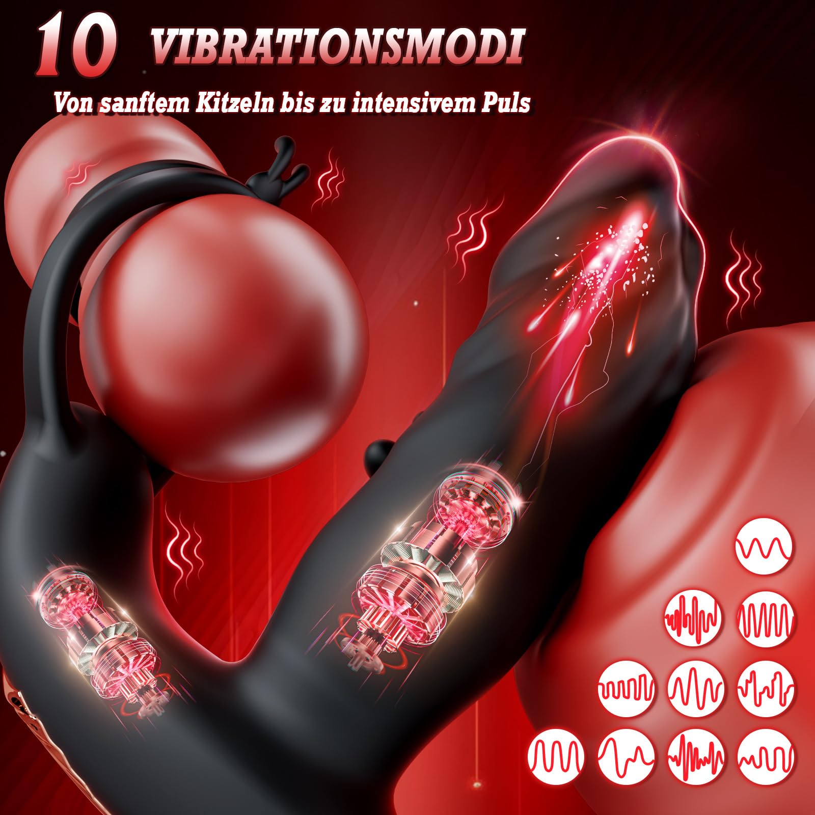 ANALPLUG Wibrator Analny Silikonowy Z 10 Trybami Dla Mężczyzn — miniatura 4