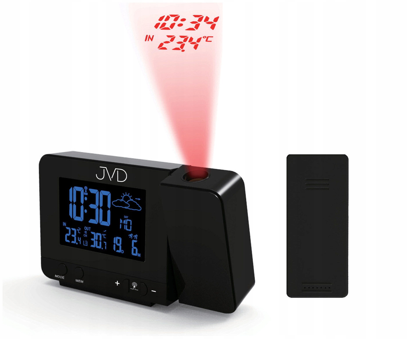 Meteorologická Stanice Jvd RB3531.1 Alarmy Sonda Projektor