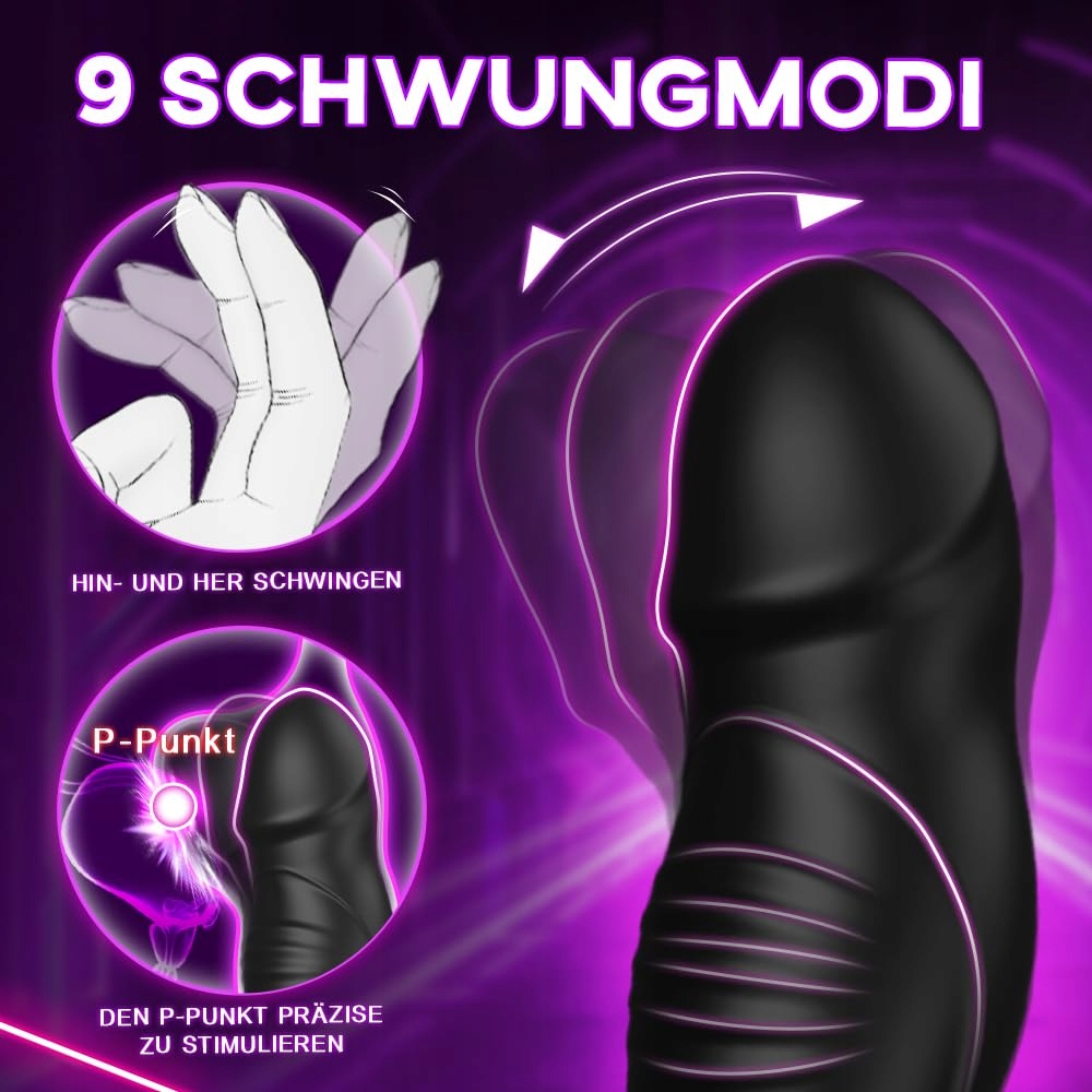 PENISRING Prostata Stymulator Dla Mężczyzn 9 Trybów Wibracji Analnych — miniatura 4