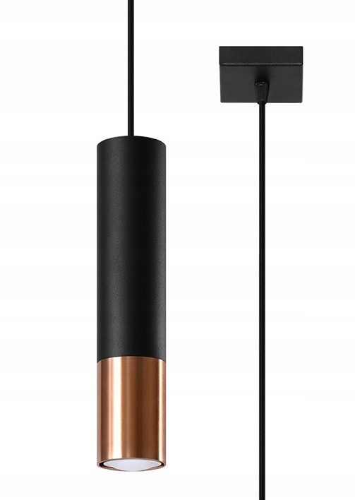 

Lampa Wisząca Loopez 1 czarny/miedź Gu10 Led sufit