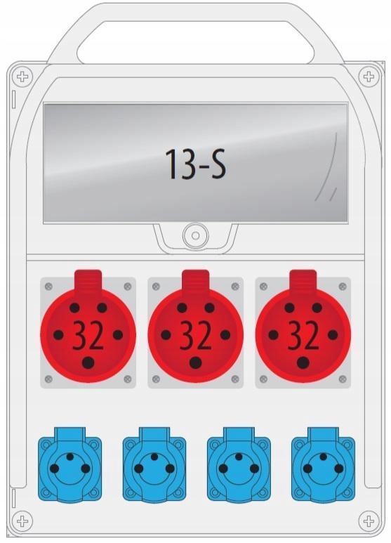 Rozvaděč R-box 380R 3x32A/5P 4x230V 13S B.18.380-3