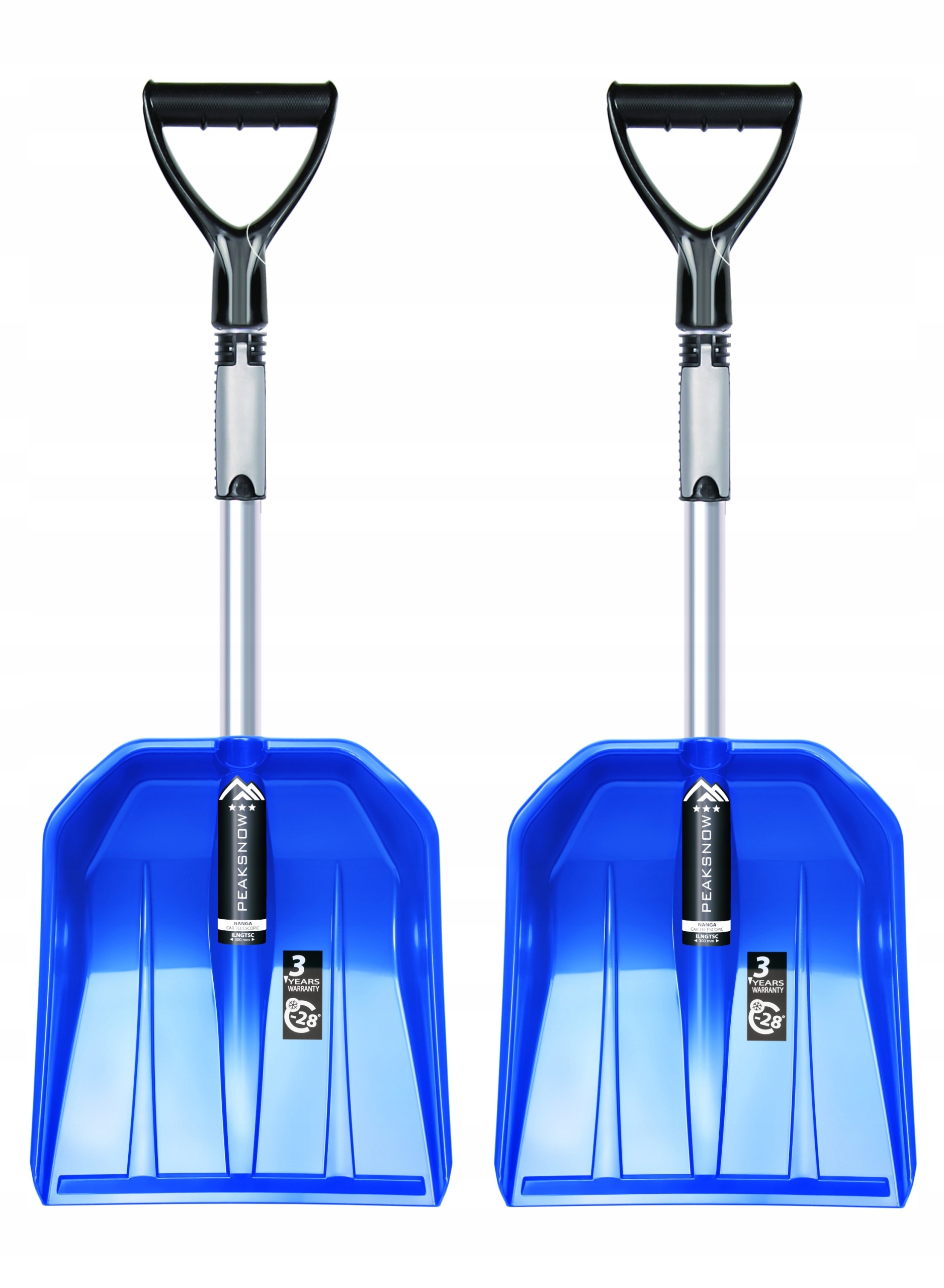 2x lopaty na sníh malé 30 cm do auta teleskopické