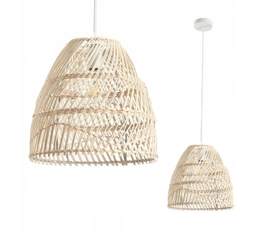 Závěsná ratanová lampa Boho Rango Krborocz Kobi pletenina