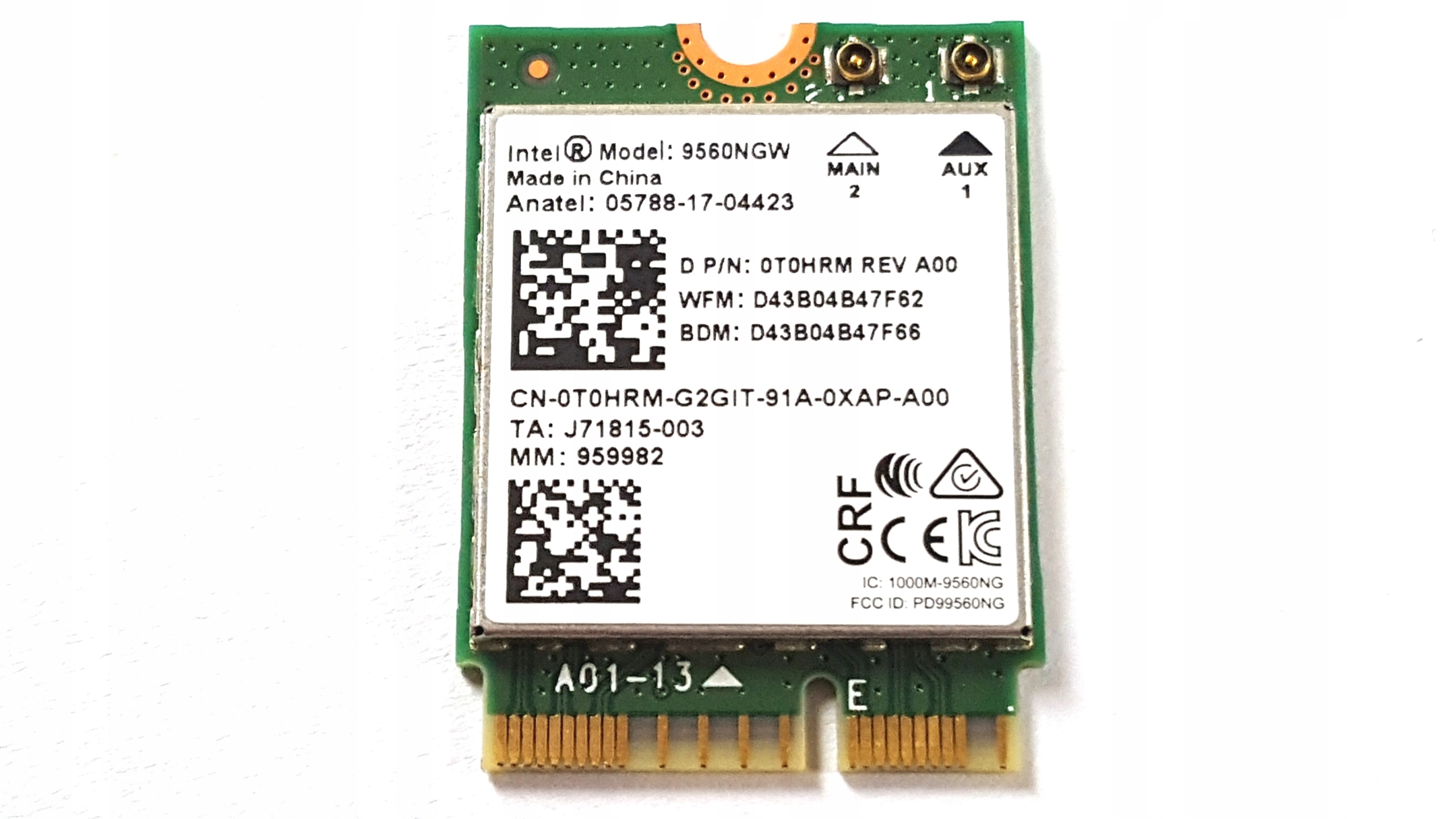 KARTA WIFI INTEL MODEL: 9560NGW