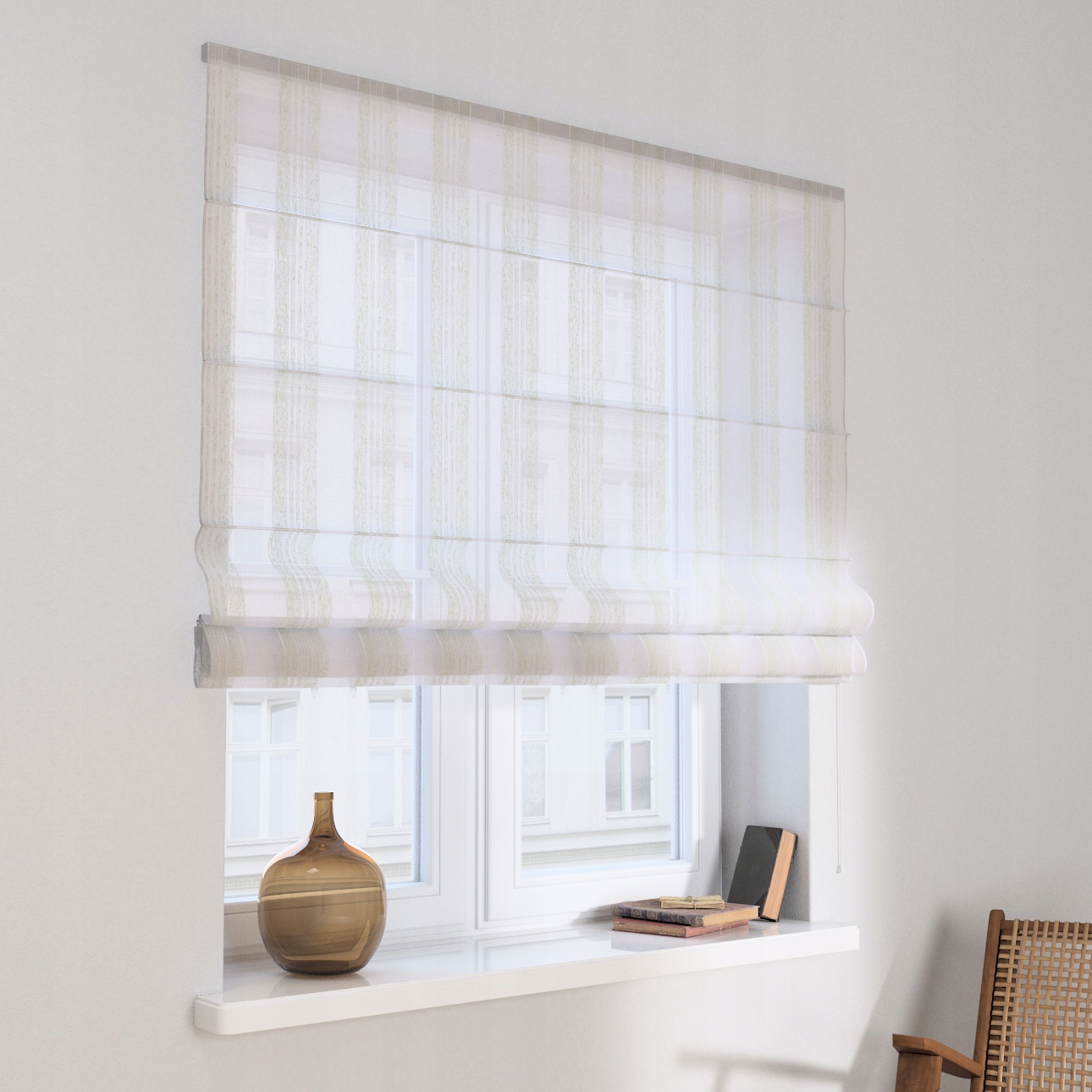 Hotová rímska roleta Capri 100x170 cm biela