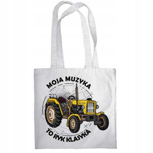 TORBA BAWEŁNA PREZENT TRAKTOR MUZYKA KLASYK Materiał bawełna