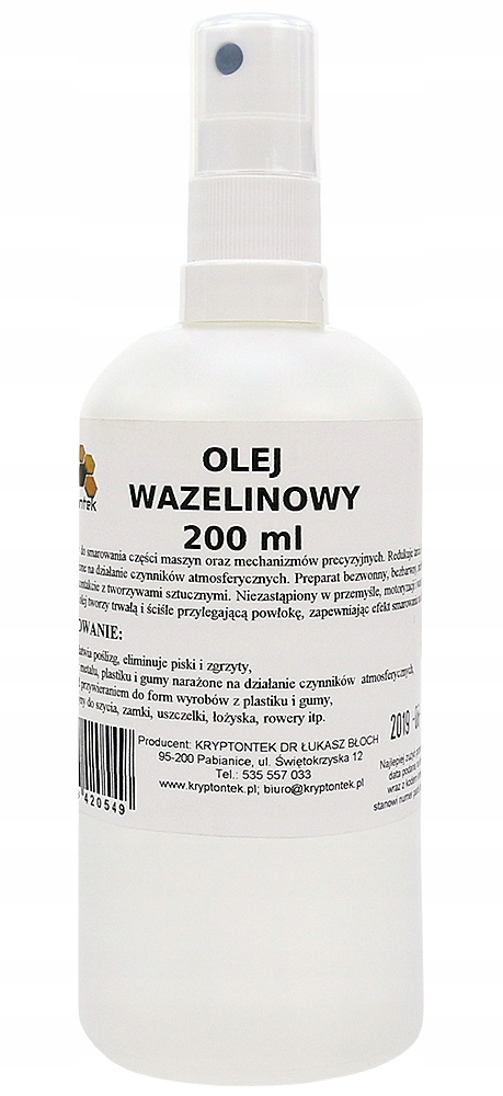 

Olej Wazelinowy Oliwa Konserwacja Maszyn 200ml Ato
