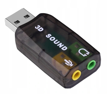 

Karta Dźwiękowa 5.1 Usb 2xJack Zewnętrzna Muzyczna