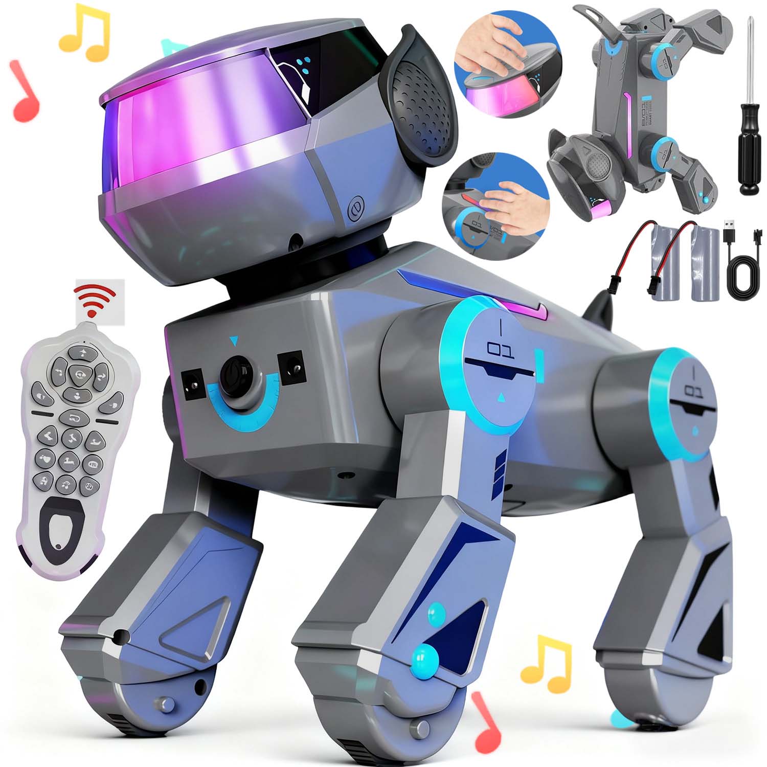Pes Robot Na Dálkové Ovládání Inteligentní Pro Děti Programování Akcí
