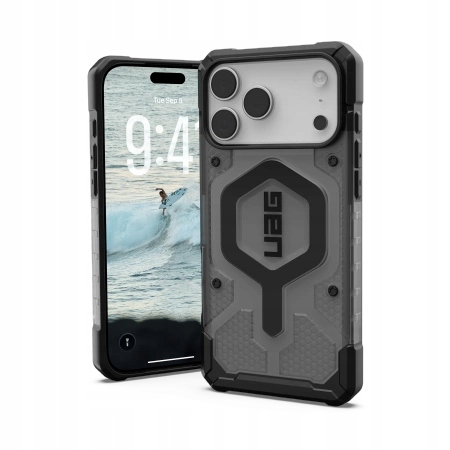 Pouzdro Uag Pathfinder Clear MagSafe pro iPhone 17 Pro Max šedo-černé
