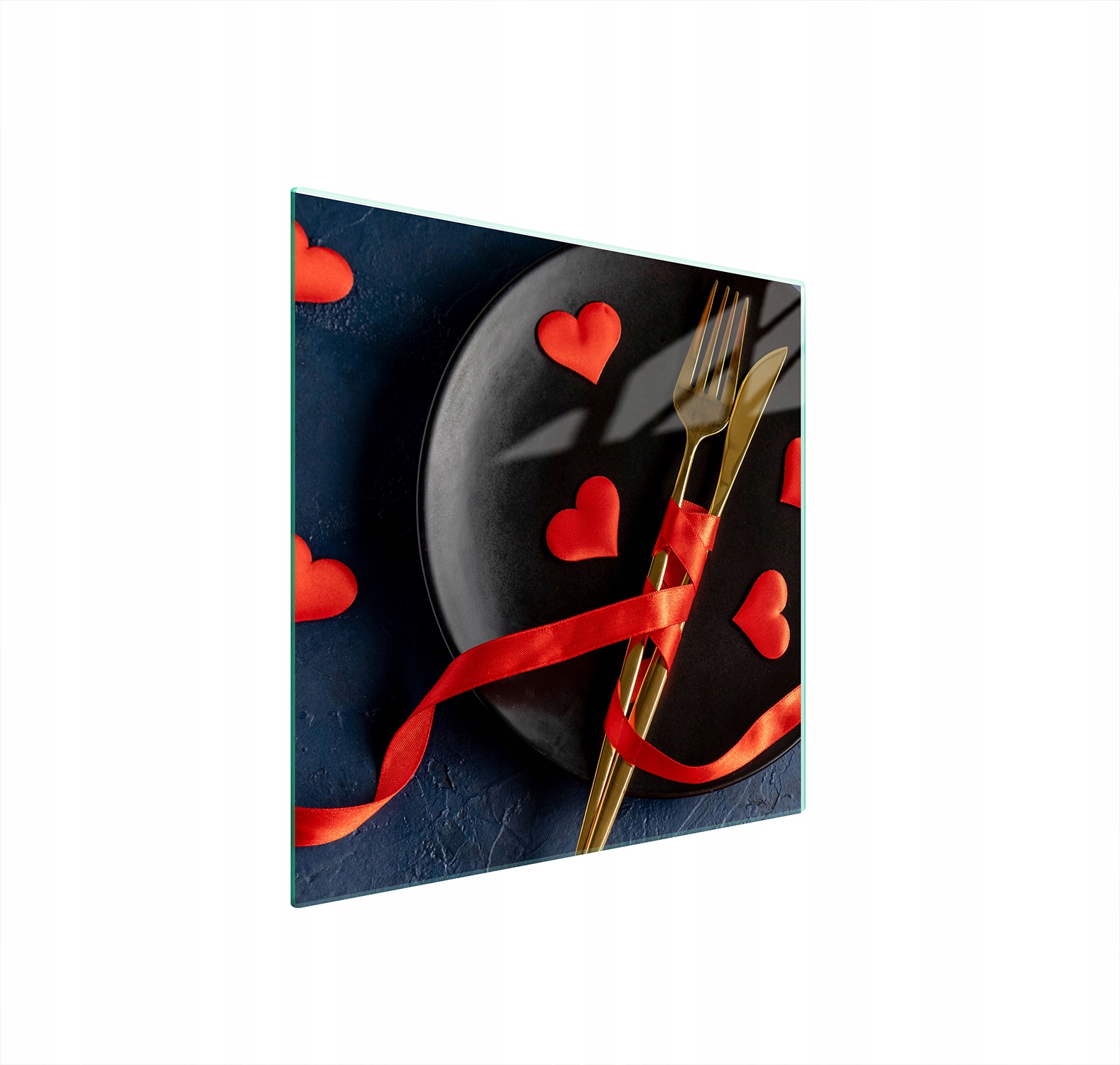 Skleněná Ochranná Deska Na Sporák 50x52 Srdce Tvrzené Sklo