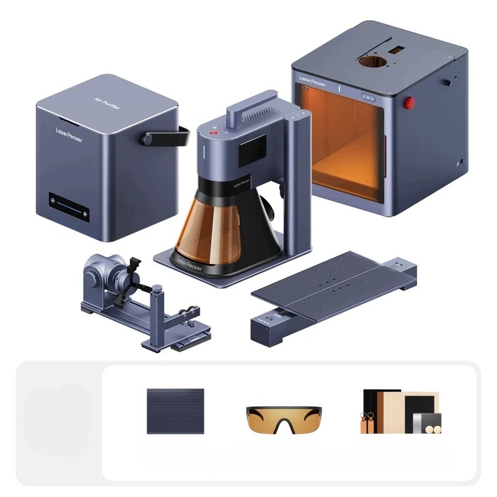 Laserová gravírka rotační LaserPecker LP5 20 W optická dioda sada