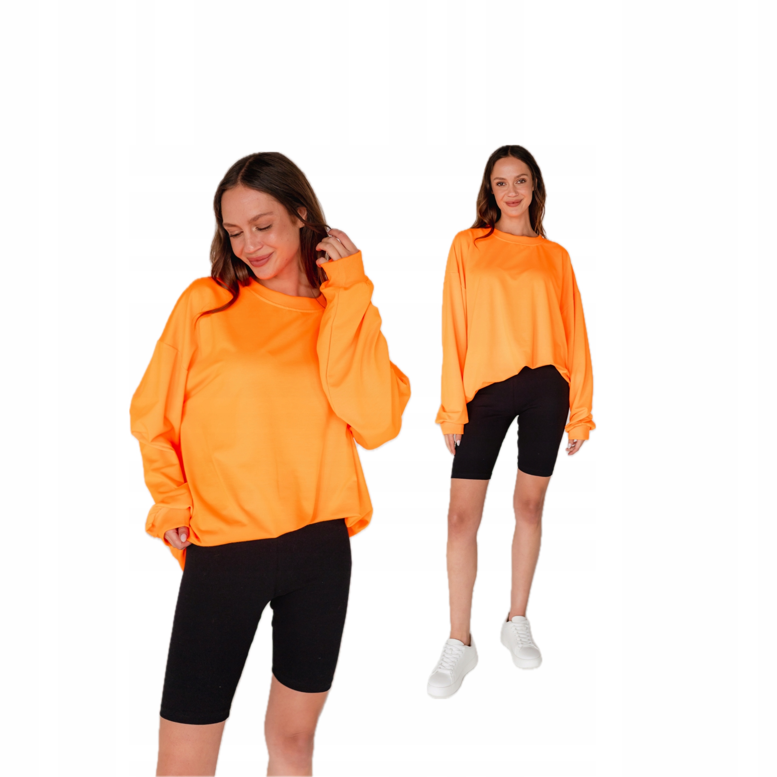 Dámský komplet oversize mikina a krátkých kraťasy s elastickým střihem Xs S M L