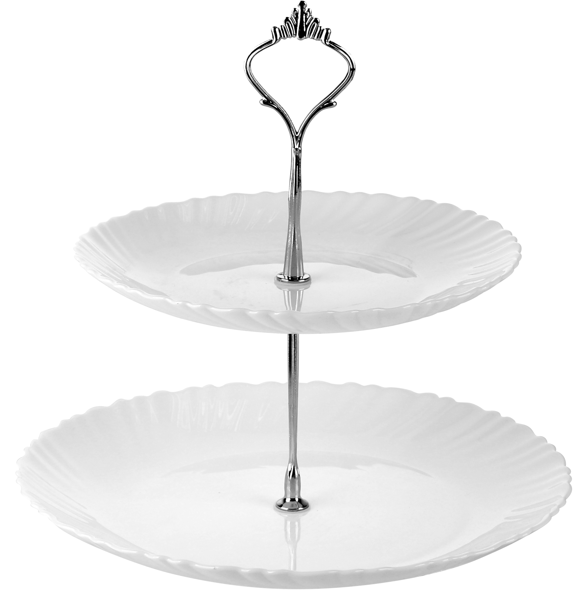 PATERA DWUPOZIOMOWA PORCELANA STOJAK ciasto owoce AGNES