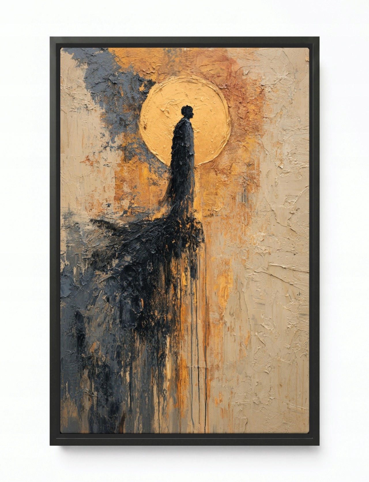 Obraz Rám Americký Box Abstrakce Postava Člověk Slunce Výška 40x60