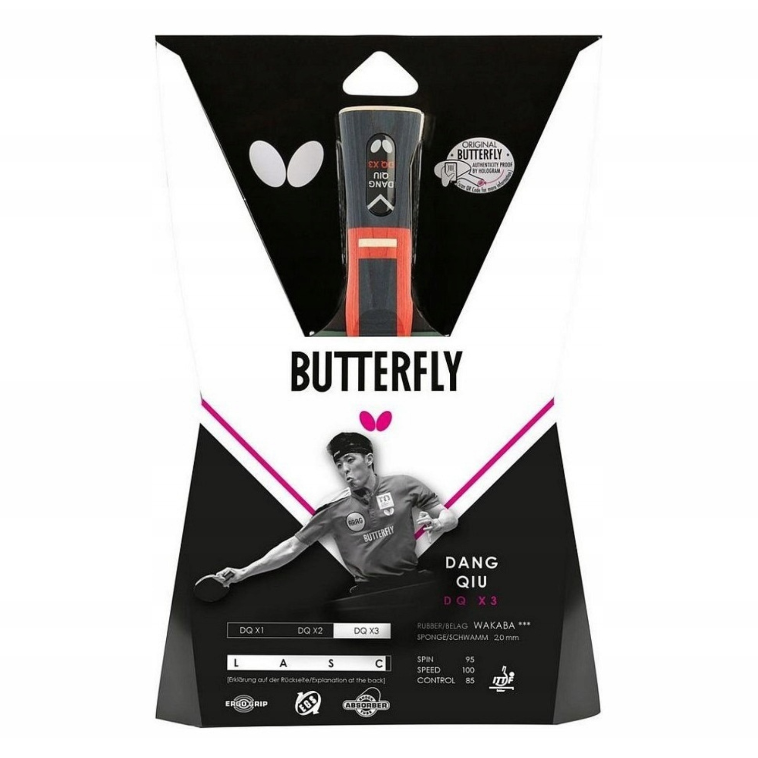 Rakietka Paletka do Tenisa Stołowego Ping Ponga Butterfly Dang Qiu Dqx3