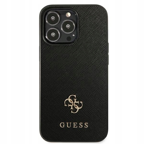 Etui Guess Saffiano 4G Small Metal Logo na iPhone 13 Pro 13 6,1" czarne