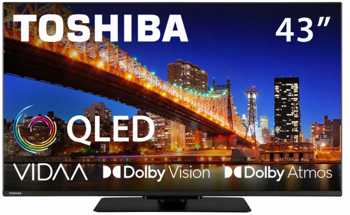 Televízor Toshiba 43QV3F63DG 43" Uhd 4K Qled Systém Tv Vidaa 60 Hz