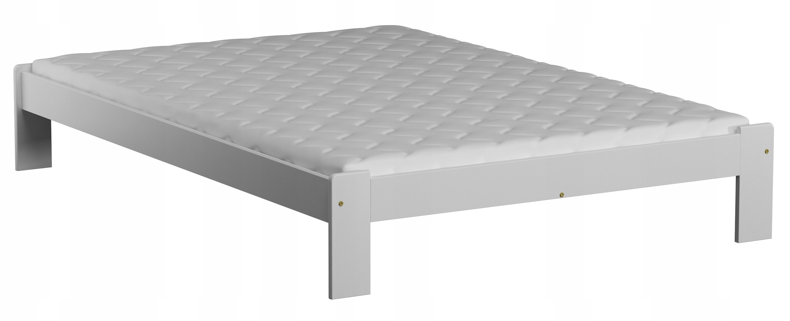 

Łóżko sosnowe 140x200 Ada Białe stelaż Classic