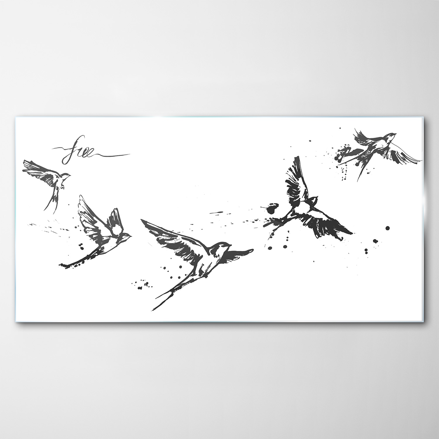 

Obraz Szklany Dekor Zwierzęta Ptaki Pióra 120x60
