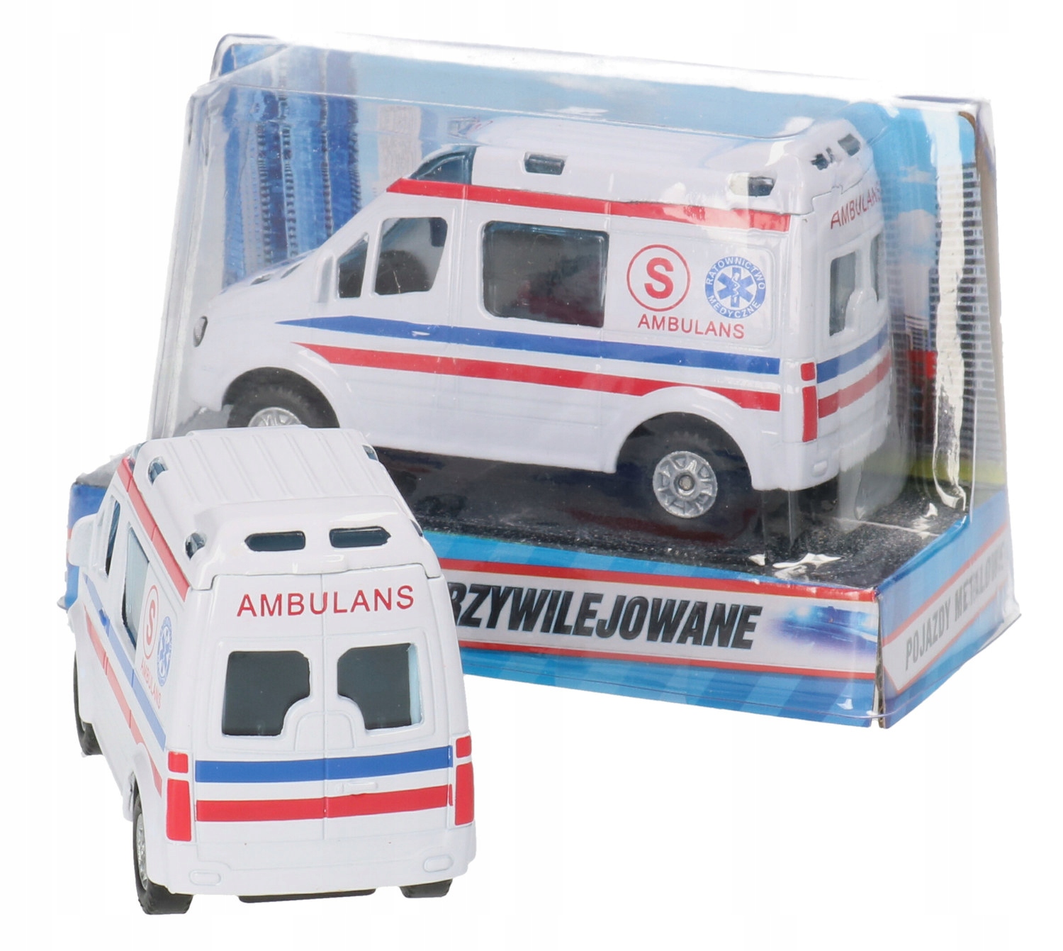 Pogotowie ratunkowe mini van AMBULANS 6892 Materiał metal plastik