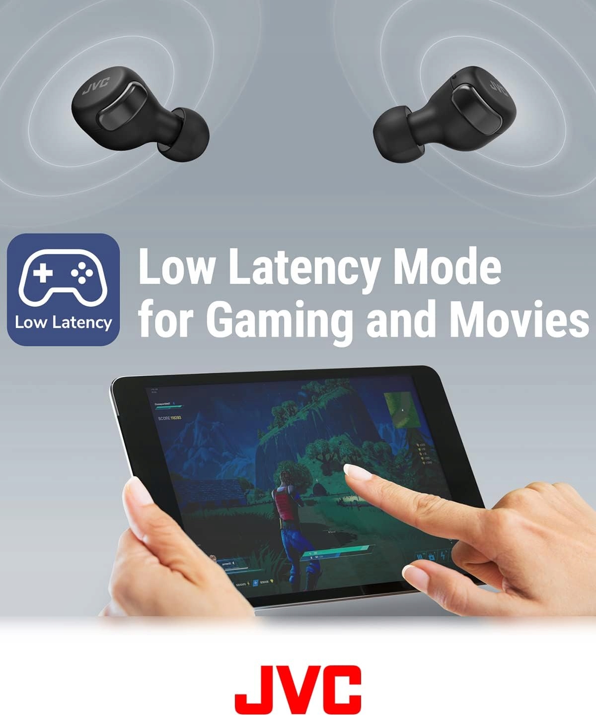 SŁUCHAWKI BEZPRZEWODOWE JVC HA-Z330T-B Model JVC