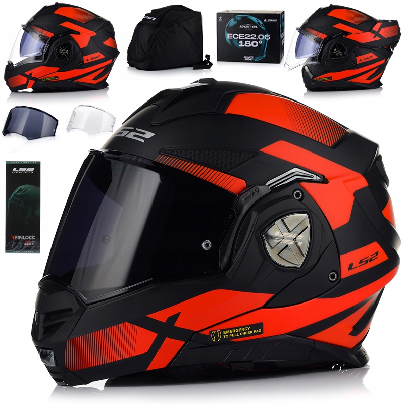 Motocyklová Prilba LS2 FF901 Advant X Čeľusťová Pinlock Batoh 2x Sklo