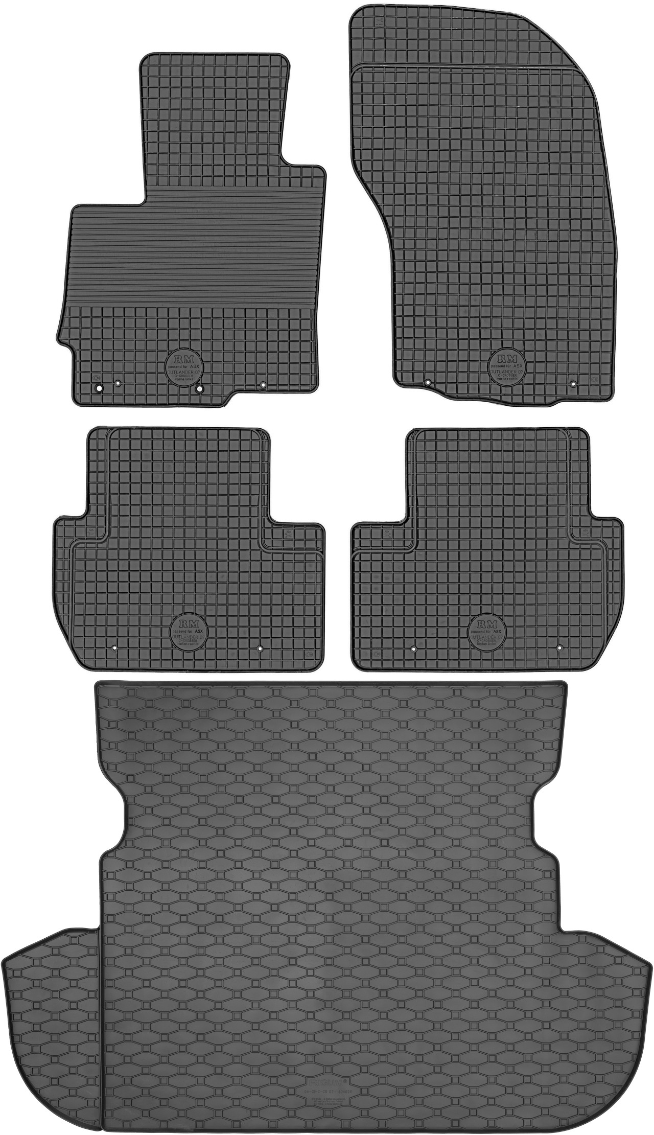 Mitsubishi Outlander II 2006-2013 Sada Koberce batožinový priestor