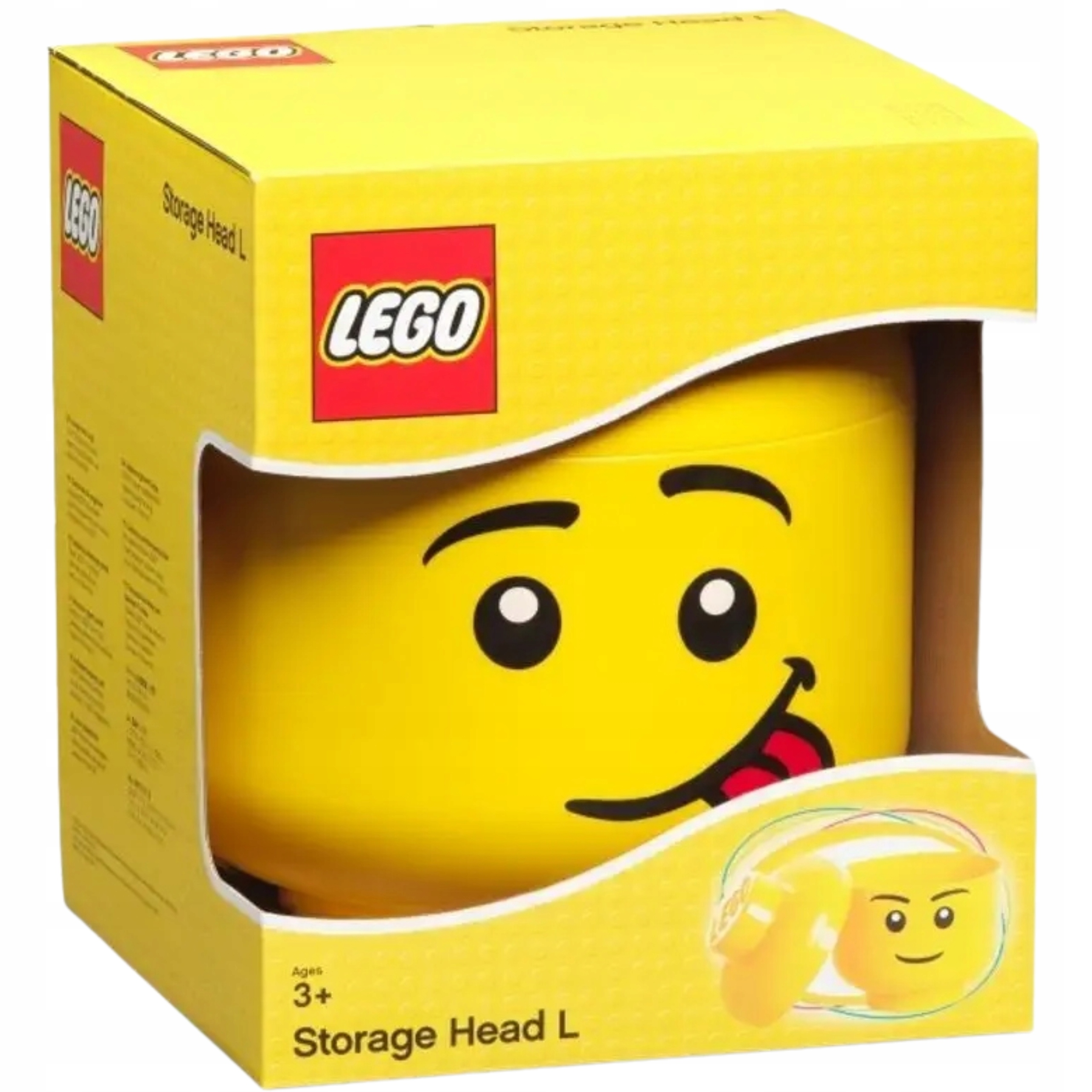 Kontejner s velkou hlavou Lego Chlapec (Blázen) rozměry 24 x 27 cm