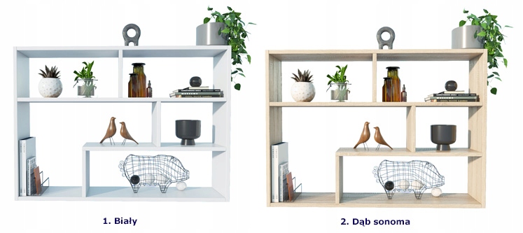 PÓŁKA ŚCIENNA REGAŁ NA KSIĄŻKI DO SALONU SYPIALNI Kolekcja Elior