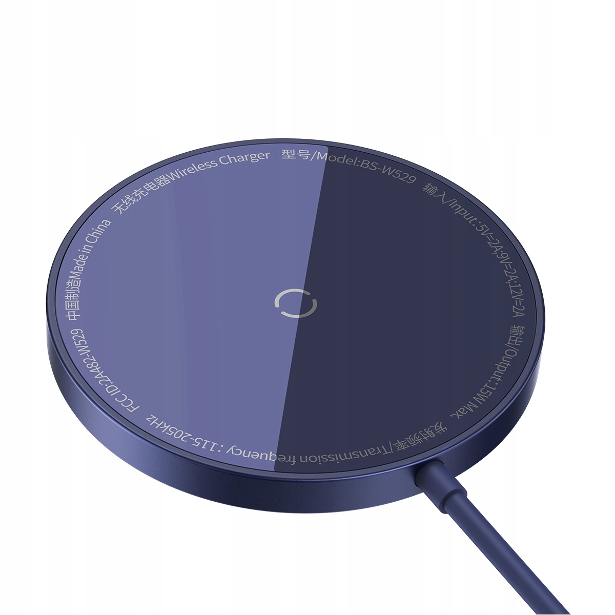 Baseus indukční nabíječka Simple Mini 3 15W fialová