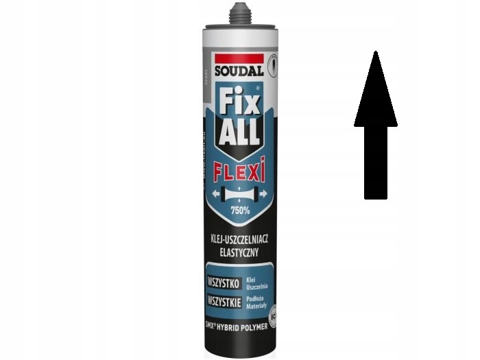 KLEJ HYBRYDOWY MOCNY FIX ALL FLEXI SZARY MONTAŻOWY 290 ML SOUDAL